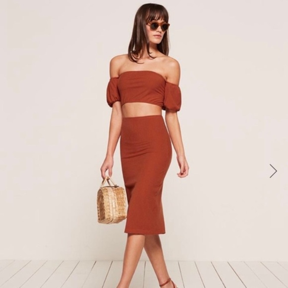 Reformation Kiwi Two-piece set.